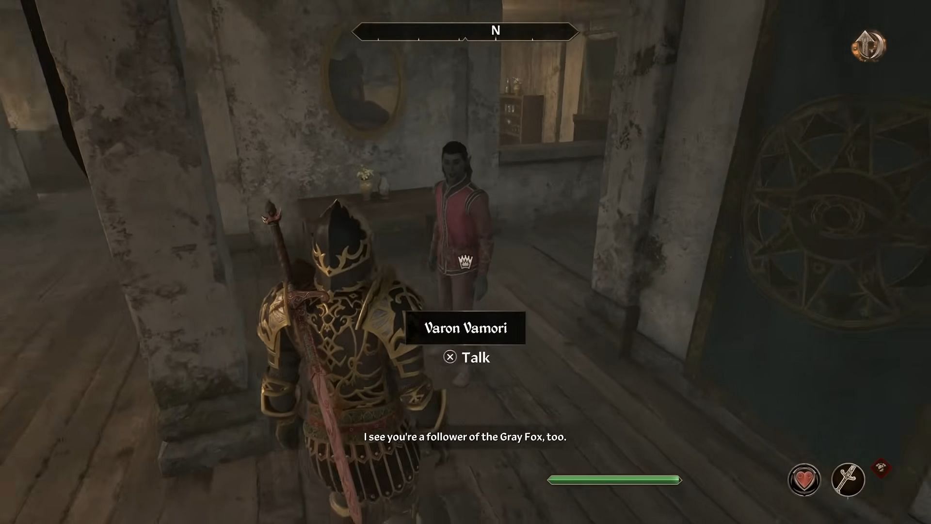 Interact with Varon in Oblivion Remastered (Image via Bethesda Softworks || YouTube/@GuidingLight)